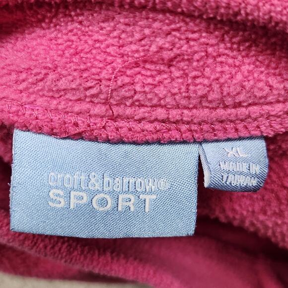 Croft & Barrow Sport Sweater Womens XL Pink Fleece Snowman Christmas Pullover - Picture 10 of 13